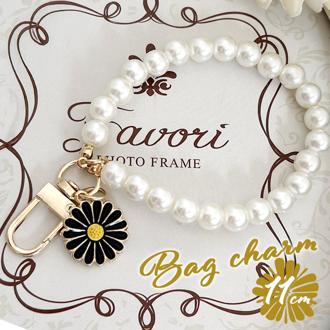 キーチャーム パール フラワー 通販 チャーム キーホルダー バッグチャーム バックチャーム かわいい ブラックフラワー Diamond Hearts ダイヤモンドハーツ 上品 華やか エレガント レディース 女性 可愛い プレゼント 贈りもの ギフト 贈り物