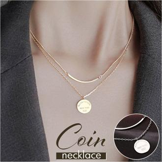 ネックレス レディース シンプル 通販 ペンダント 2連ネックレス コインネックレス レディースジュエリー アクセサリー 大人 かわいい おしゃれ 可愛い オシャレ 大人っぽい カジュアル Diamond Hearts ダイヤモンドハーツ nec-029
