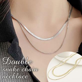 ネックレス レディース シンプル 通販 ペンダント 首飾り ジュエリー アクセサリー 二重 ダブル かわいい おしゃれ 可愛い オシャレ 大人っぽい 上品 ダブルレイヤーチェーンネックレス nec-0510 ダイヤモンドハーツ Diamond Hearts