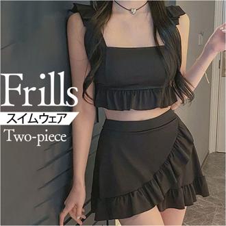 水着 レディース セット 通販 ダイヤモンドハーツ swm-0110 Diamond Hearts セパレート タンキニ 大きいサイズ ママ水着 20代 30代 ビキニ ツーピース 黒 ブラック セパレーツ おしゃれ かわいい 無地 大人 可愛い 女性用