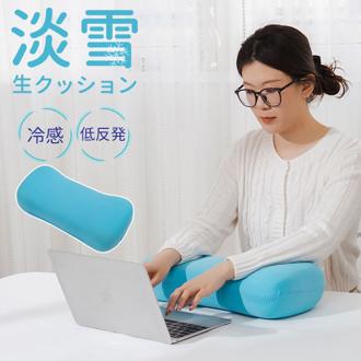 クッション 低反発 通販 低反発接触冷感クッション 低反発クッション マルチクッション 楕円 ひんやり 冷感 腰当て 肘置き 枕 まくら おしゃれ かわいい 快適 PCクッション ソファー 椅子 いす インテリア 雑貨 ギフト プレゼント 淡雪生クッション