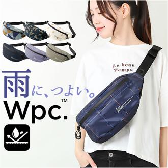 WPC. ワールドパーティ ボディバッグ 通販 ボディバック レインボディバッグ レインボディバック ボディーバッグ ボディーバック ウエストポーチ 防水 撥水 背面ポケット メッシュポケット キーカラビナ ファスナー 通勤 通学 レディース メンズ 男女兼用