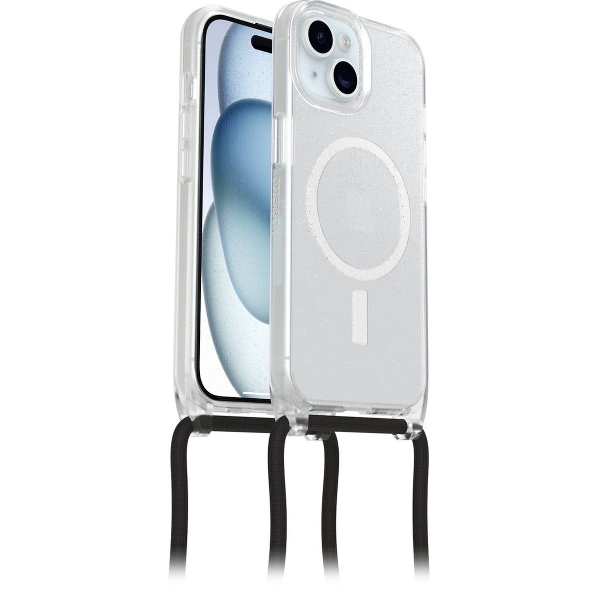 iPhone 15  ケース React Necklace 耐衝撃 MILスペック MagSafe ストラップ可 スターダストクリア 77-93595 OtterBox オッターボックス ≪特価！≫ (77-93595)