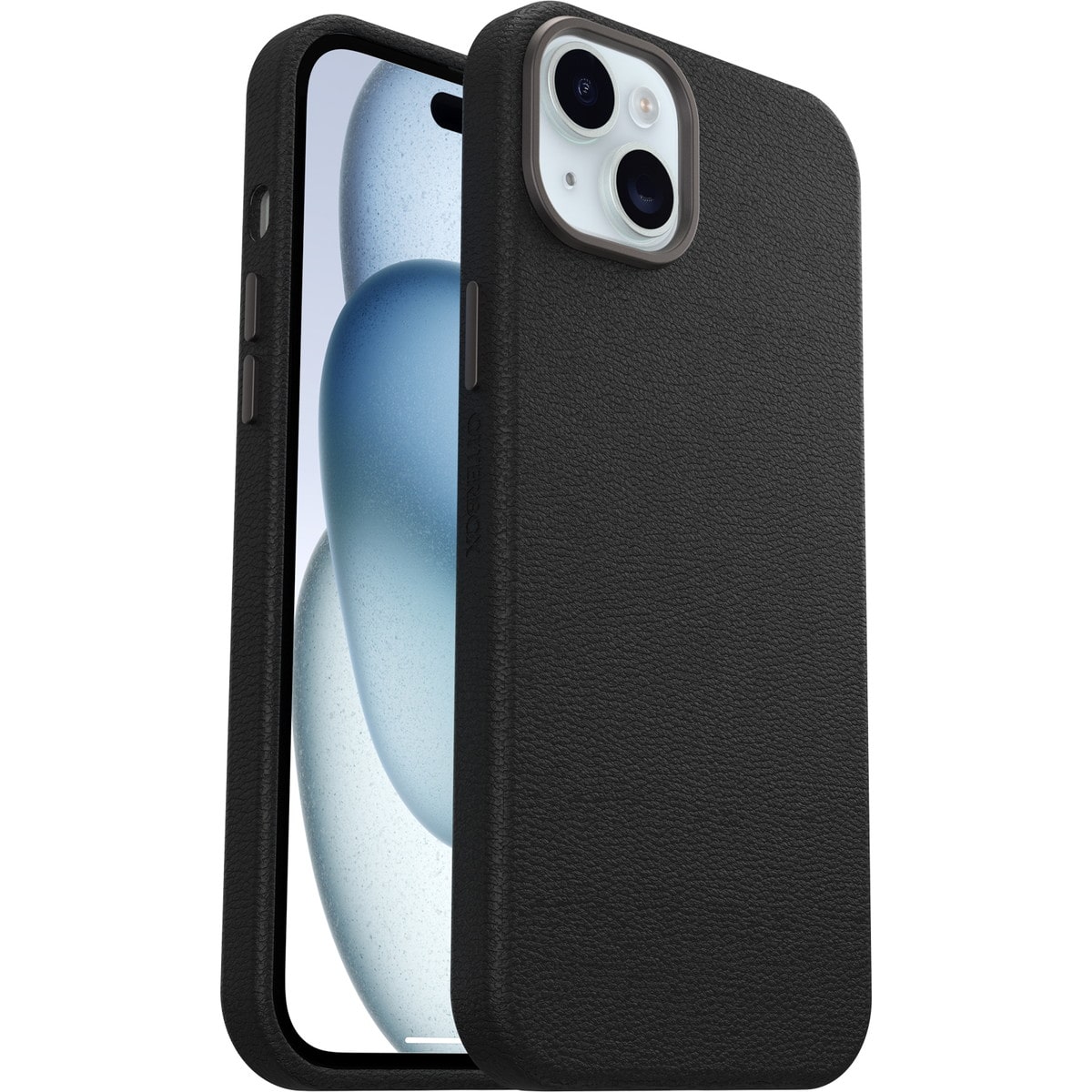 iPhone 15 Plus ケース Symmetry Cactus Leather Noir Ash ブラック OtterBox オッターボックス ≪特価！≫ (77-95737)