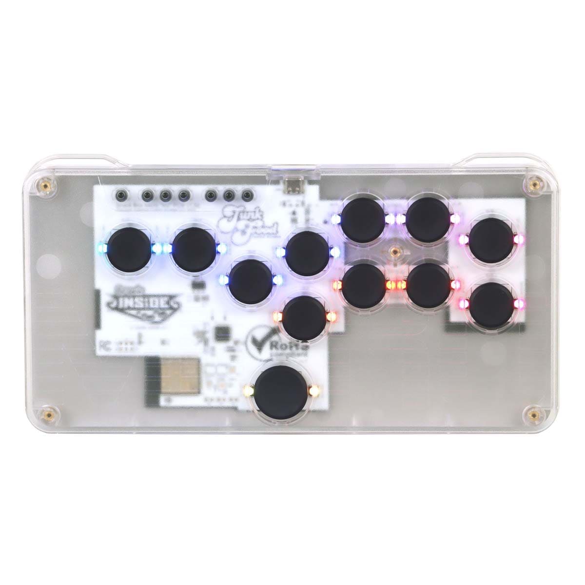 ＜期間限定特価！＞ JunkFood[ジャンクフード] SnackBox MICRO LITE CLEAR アーケードコントローラー アケコン クリア レバーレス コンパクト スリム 持ち運び (MG-SBMLT-CL)