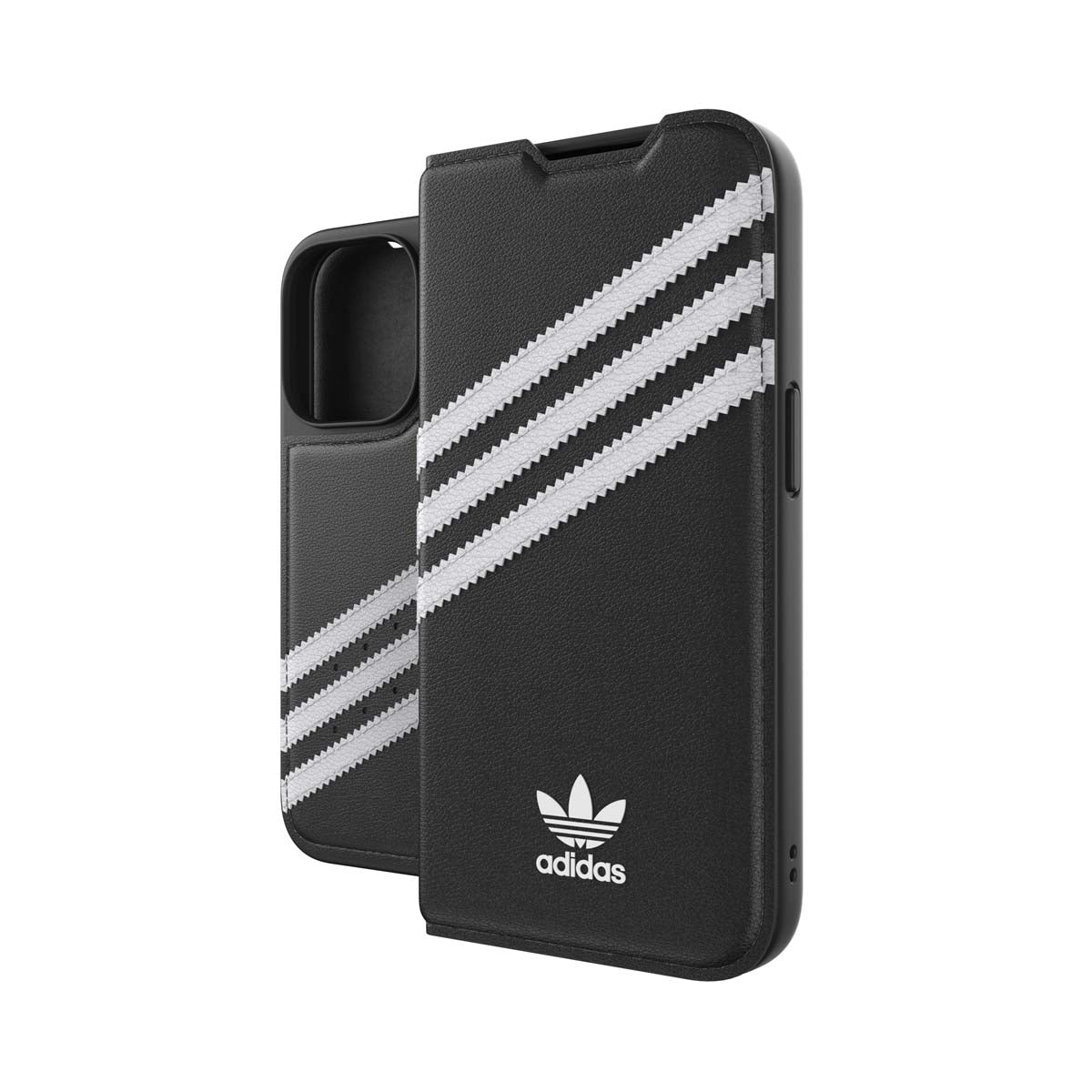 adidas Originals[アディダス オリジナルス] iPhone 14 Pro スマホケース スマホカバー BOOKLET Black/White 手帳型 SAMBAシリーズモチーフ カードスリット ブラック/ホワイト ≪特価！≫ (50196(GC2941))