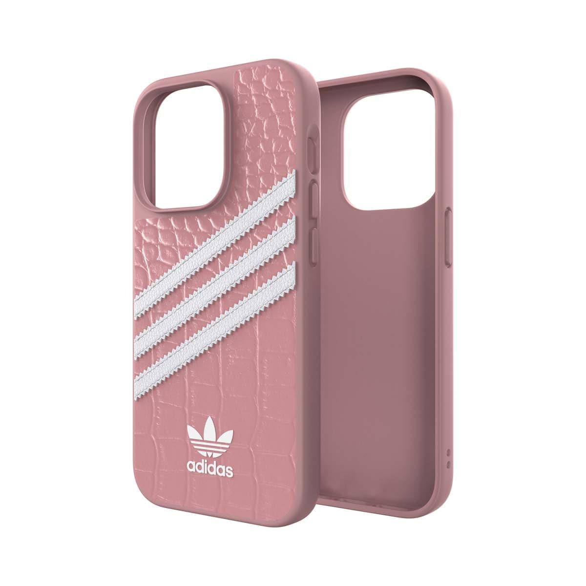 adidas Originals[アディダス オリジナルス] iPhone 14 Pro スマホケース スマホカバー ALLIGATOR Pink クロコ調 SAMBAシリーズモチーフ ワンダーモーブ くすみピンク ≪特価！≫ (50200(GC2945))