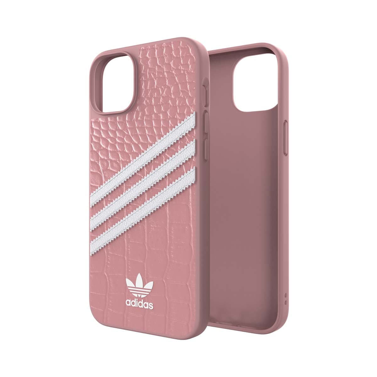 adidas Originals[アディダス オリジナルス] iPhone 14 Plus スマホケース スマホカバー ALLIGATOR Pink クロコ調 SAMBAシリーズモチーフ ワンダーモーブ くすみピンク ≪特価！≫ (50201(GC2946))