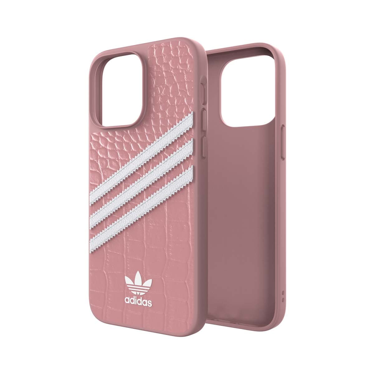 adidas Originals[アディダス オリジナルス] iPhone 14 Pro Max スマホケース スマホカバー ALLIGATOR Pink クロコ調 SAMBAシリーズモチーフ ワンダーモーブ くすみピンク ≪特価！≫ (50202(GC2947))