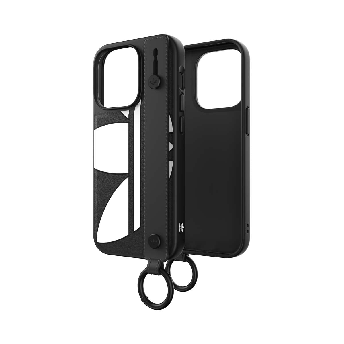 adidas Originals[アディダス オリジナルス] iPhone 14 Pro スマホケース スマホカバー Big Logo Black ハンドストラップ付 ハンドベルト付 リング付 ロゴ ブラック ≪特価！≫ (50214(GC2981))