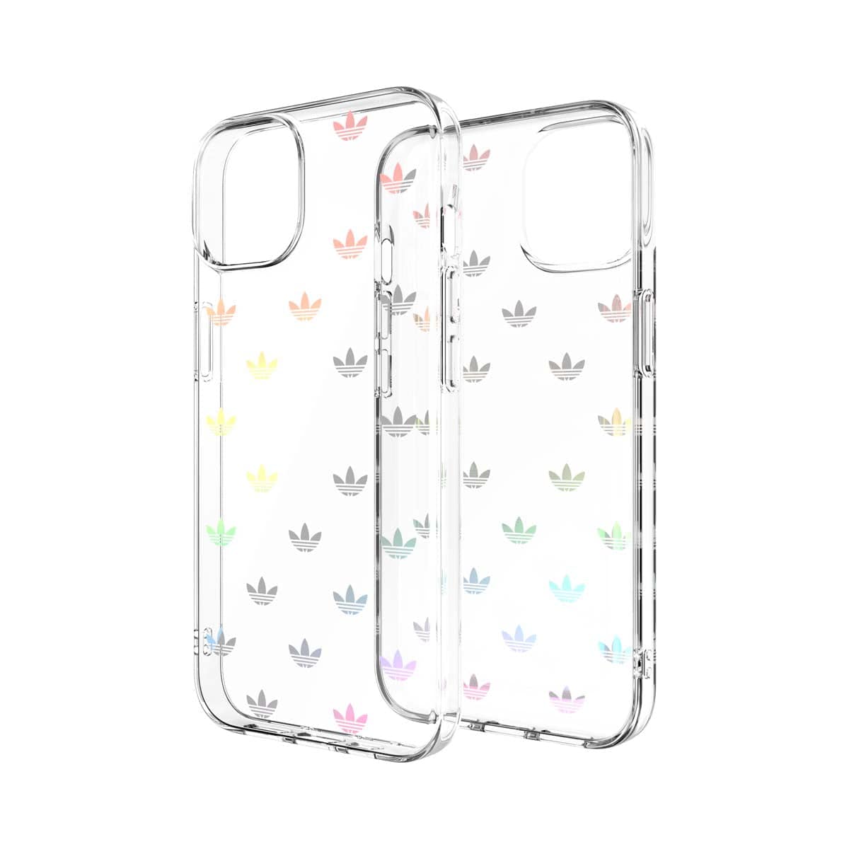 adidas Originals[アディダス オリジナルス] iPhone 14 スマホケース スマホカバー ENTRY Colorful ホログラフィックトレフォイルプリント ロゴ モノグラム カラフル  ≪特価！≫ (50219(GC2964))