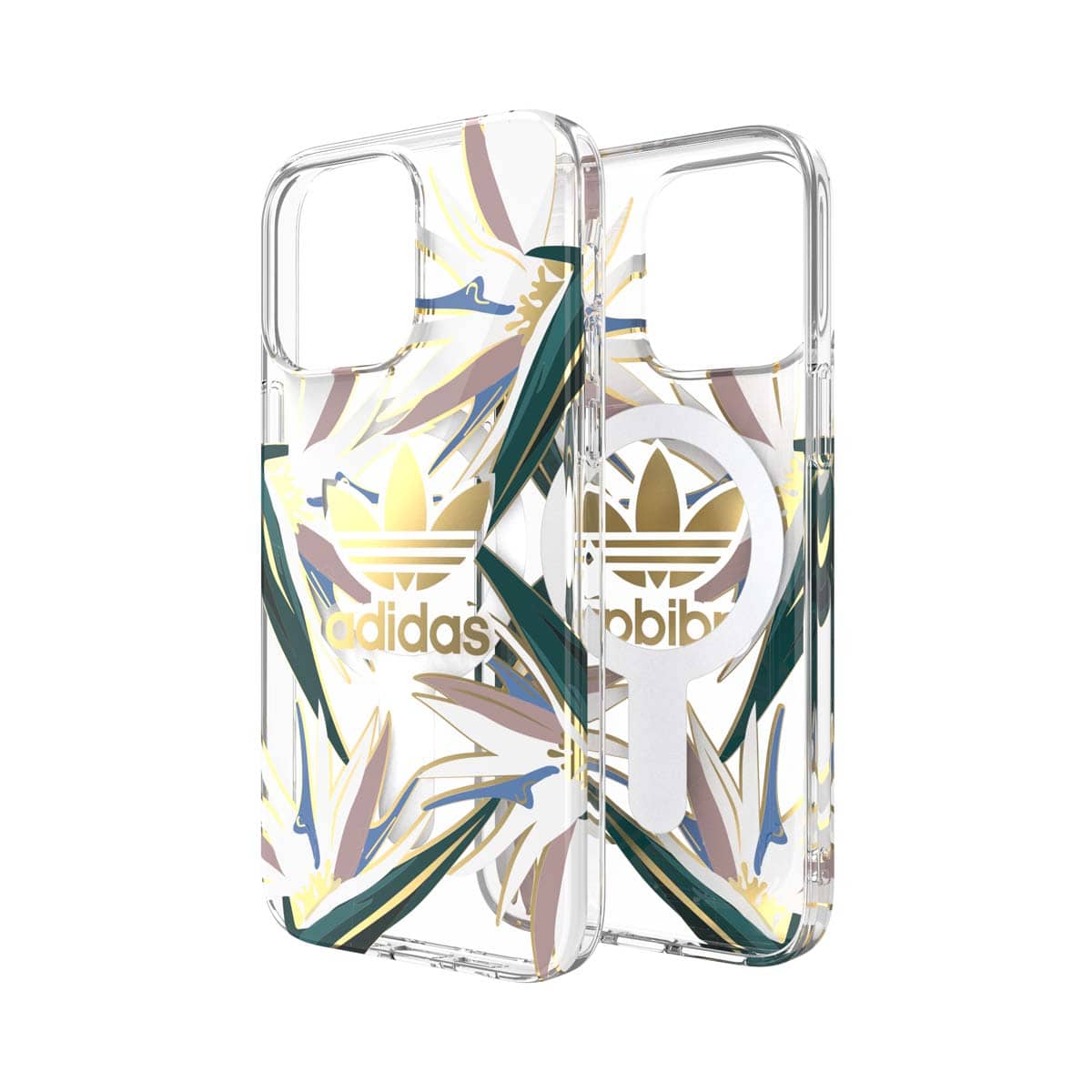 adidas Originals[アディダス オリジナルス] iPhone 14 Pro Max スマホケース スマホカバー Clear/Gold MagSafe メタリック グラフィックデザイン マグネット クリア/ゴールド ≪特価！≫ (50225(GC2976))