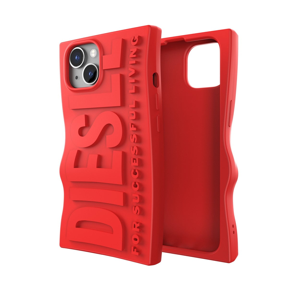 DIESEL[ディーゼル] iPhone 14/ iPhone 13 case D By Silicone Red ソフトシリコン 立体ロゴ レッド ≪特価！≫ (54115)