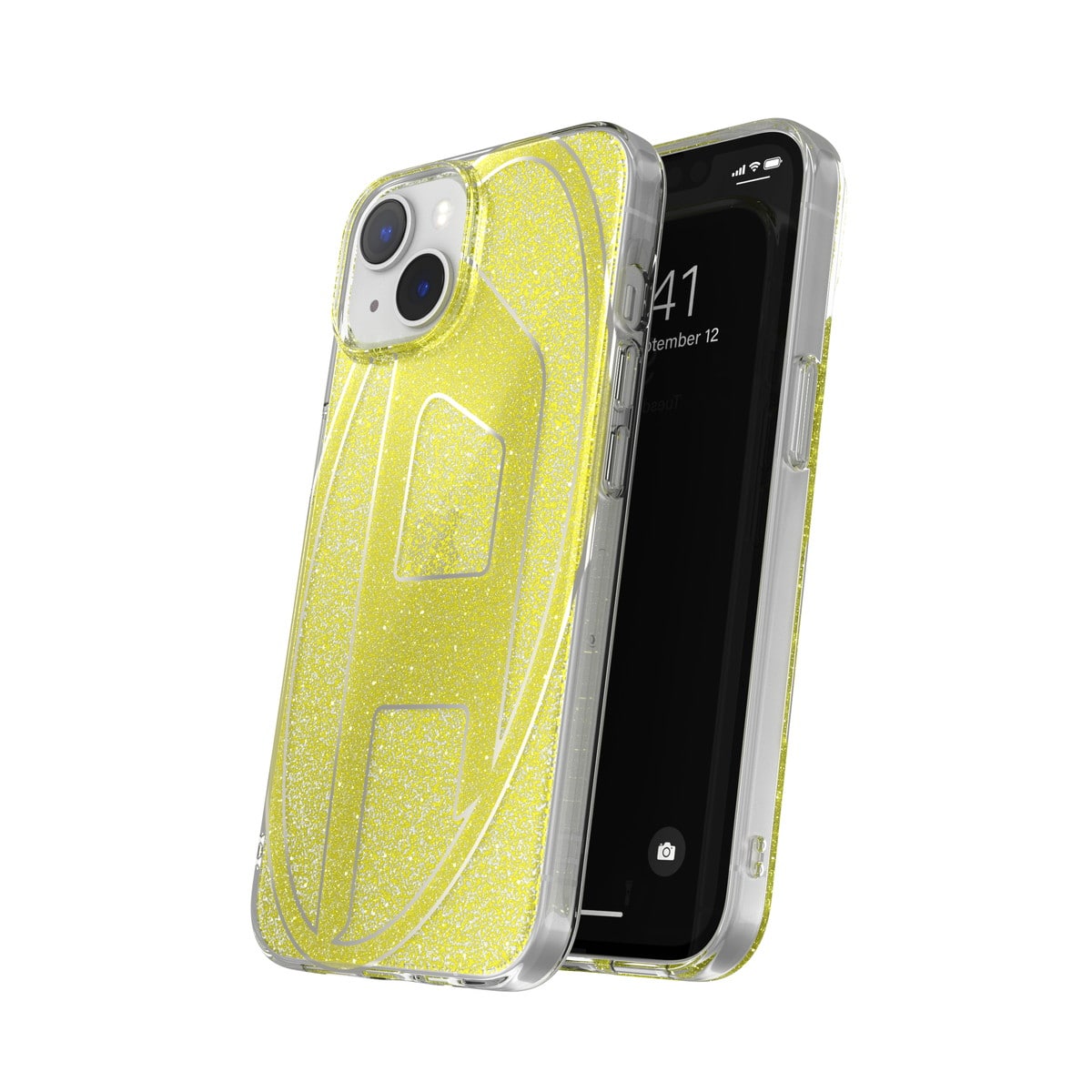 DIESEL[ディーゼル] iPhone 14/ iPhone 13 case Oval D Glitter Gold スマホケース スマホカバー オーバルD ロゴ グリッター ラメ ゴールド (60026)