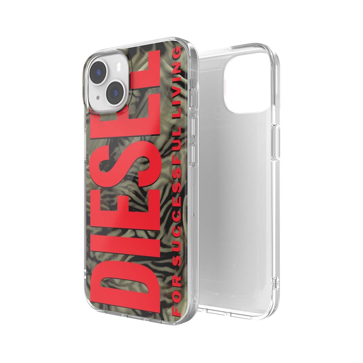 DIESEL[ディーゼル] iPhone 14/ iPhone 13 case Biscotto Camo Green スマホケース スマホカバー オーバルD迷彩柄 ミリタリー カモフラ レッドロゴ グリーン ≪特価！≫ (60046)
