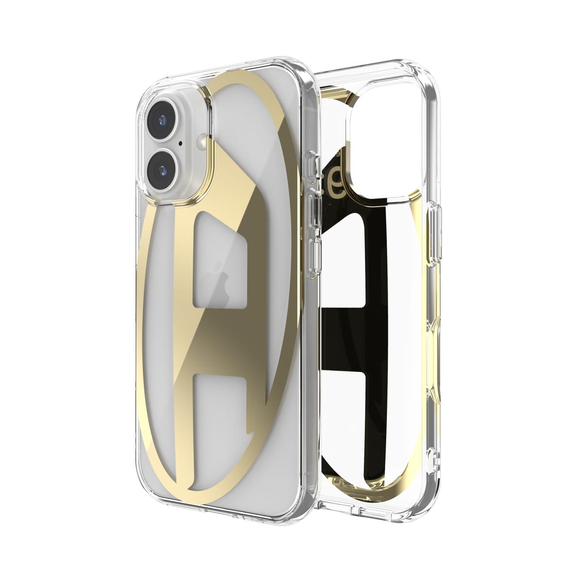 DIESEL[ディーゼル] iPhone 16 case Oval D Mirror Clear/Gold スマホケース スマホカバー オーバルD ロゴ ミラーデザイン クリア/ゴールド (60135)