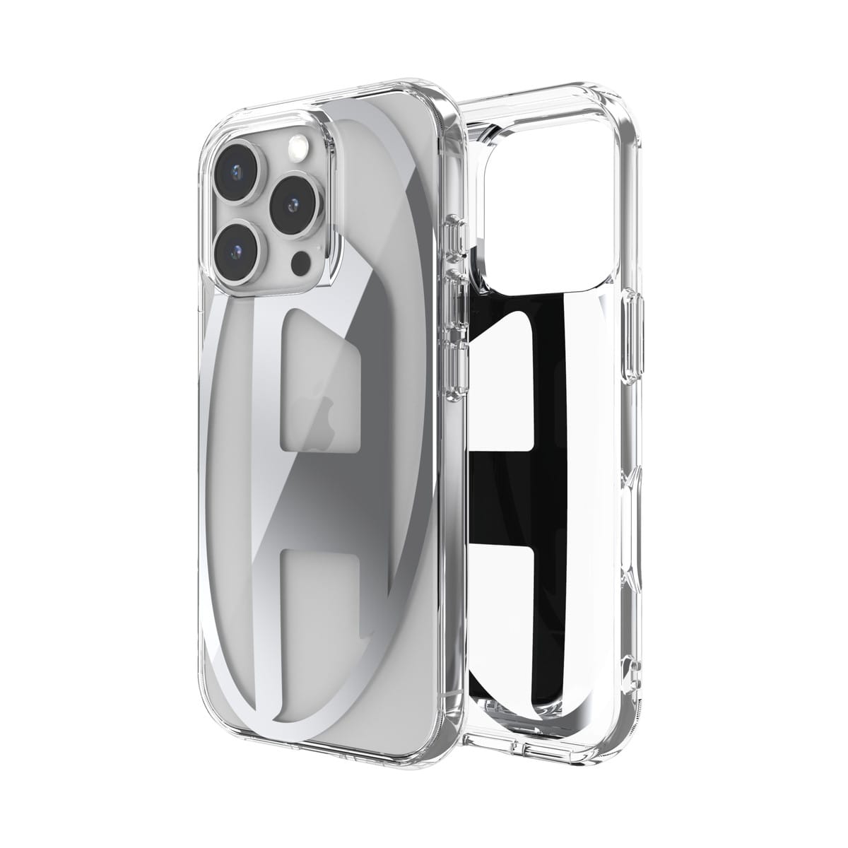 DIESEL[ディーゼル] iPhone 16 Pro case Oval D Mirror Clear/Silver スマホケース スマホカバー オーバルD ロゴ ミラーデザイン クリア/シルバー (60140)