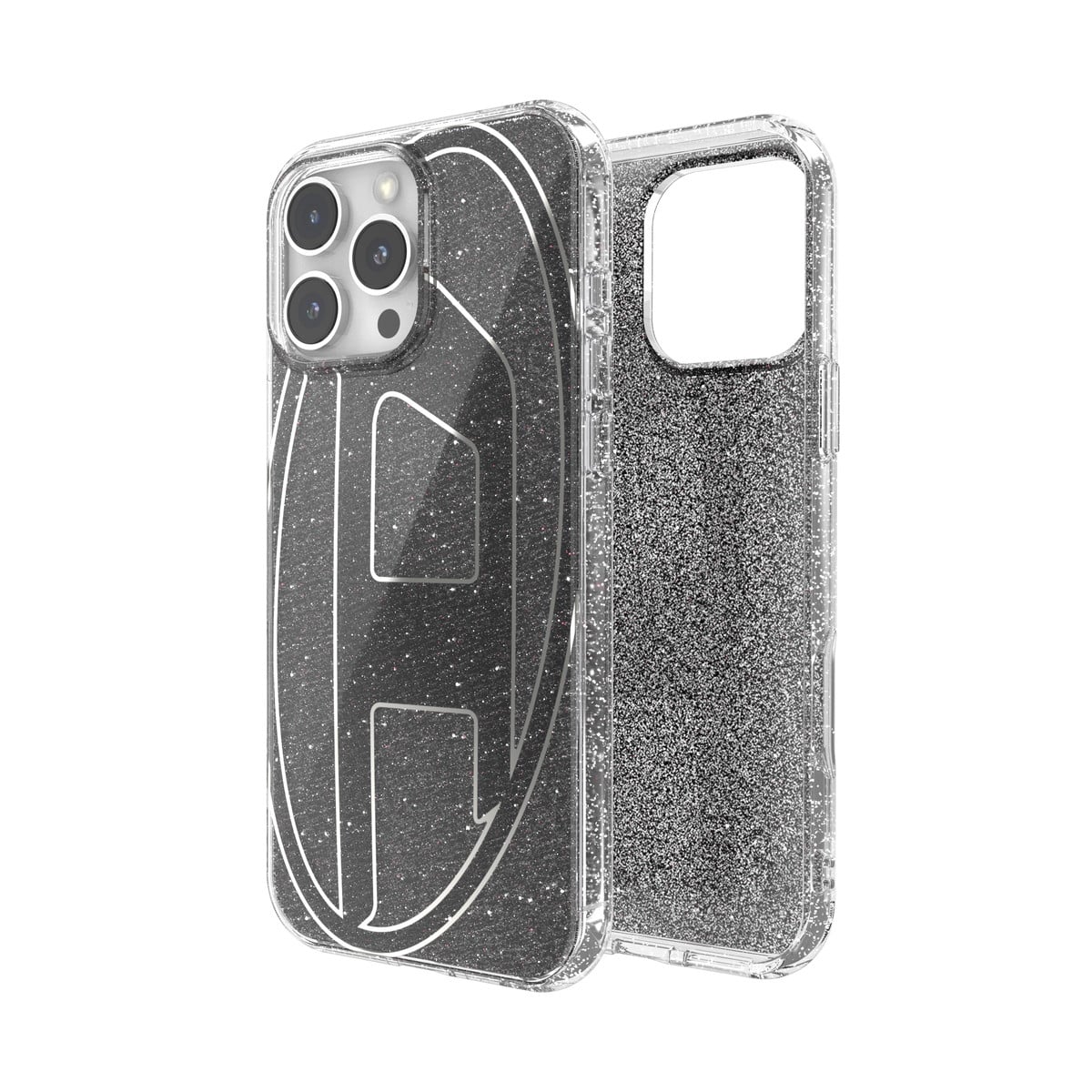 DIESEL[ディーゼル] iPhone 16 Pro Max case Oval D Glitter Black スマホケース スマホカバー オーバルD ロゴ グリッター ラメ ブラック (60150)