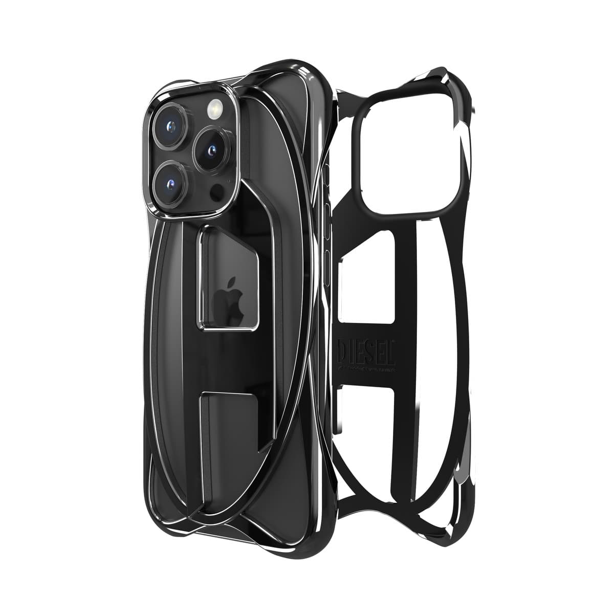 DIESEL[ディーゼル] iPhone 16 Pro Case CAGED D GLOSSY Black スマホケース スマホカバー バンパー ブラック (60268)