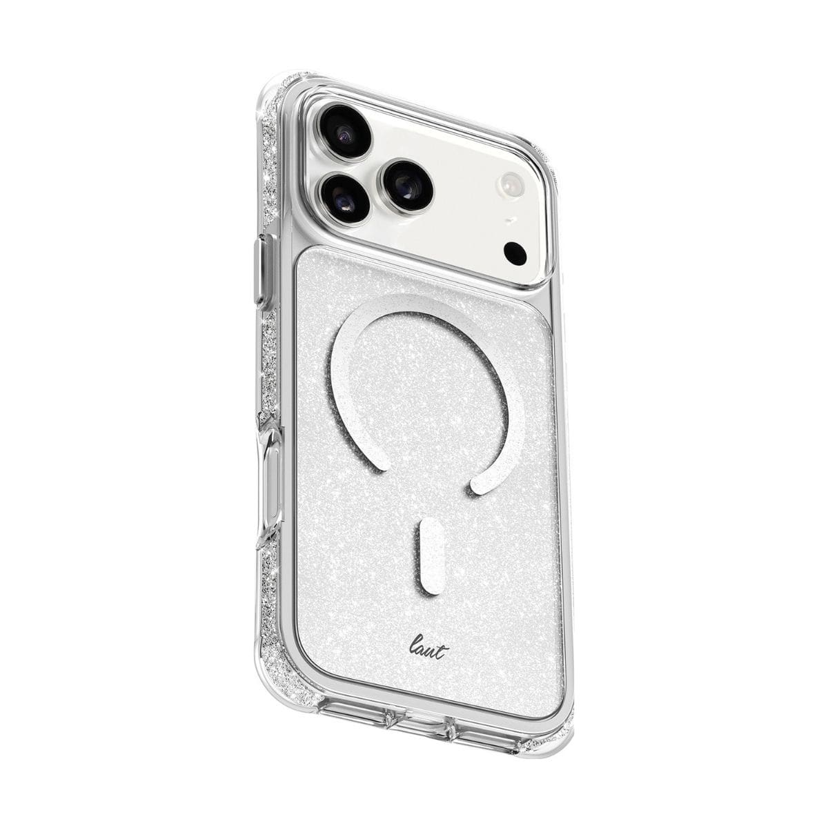 LAUT[ラウト] iPhone 17 Pro スマホケース スマホカバー AERO SPARKLE クリスタルシルバー