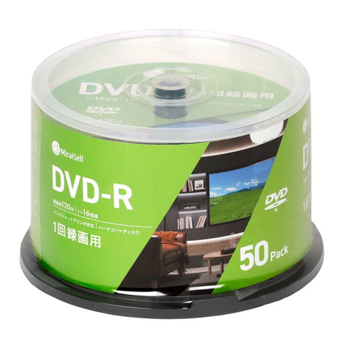 1回録画用DVD-R 4.7GB 50枚パック スピンドルケース MiraiSell[ミライセル]