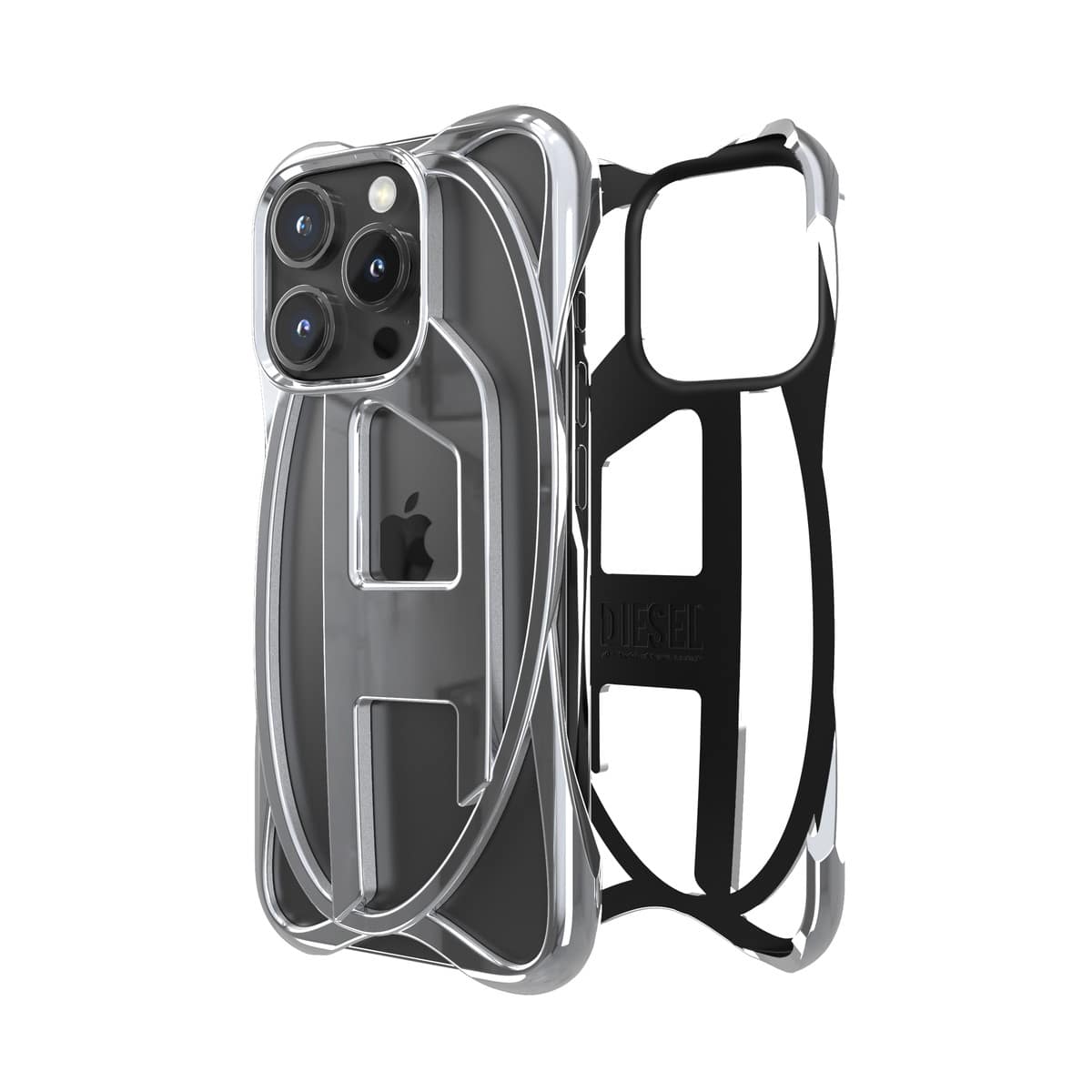 iPhoneアクセサリー DIESEL CAGED D CASE iPhone 16 Pro DIESEL[ディーゼル] iPhone 16 Pro Case CAGED D GLOSSY Silver