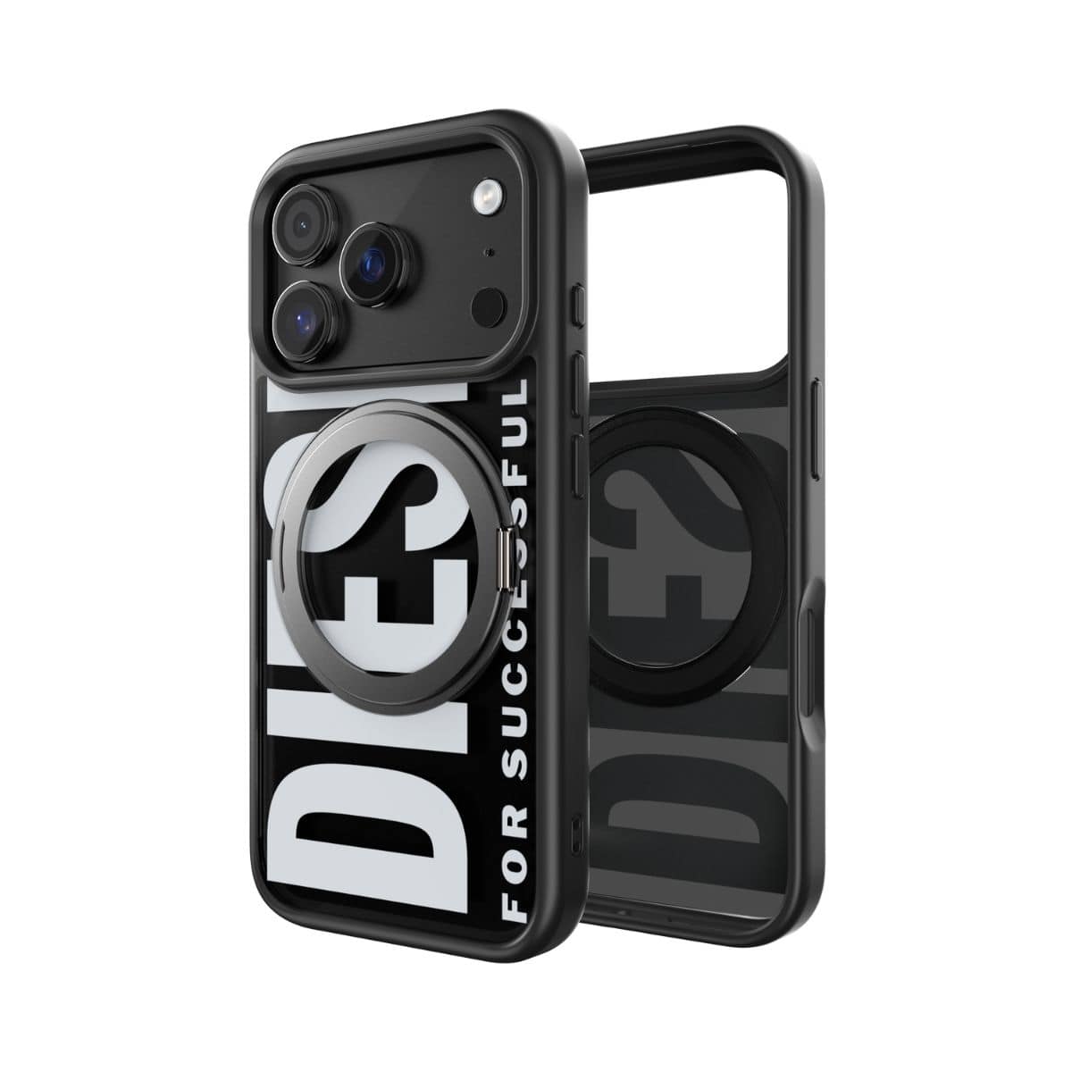 DIESEL[ディーゼル] iPhone 17 Pro スマホケース スマホカバー Ringstand MagSafe スマホリング スタンド ブラック