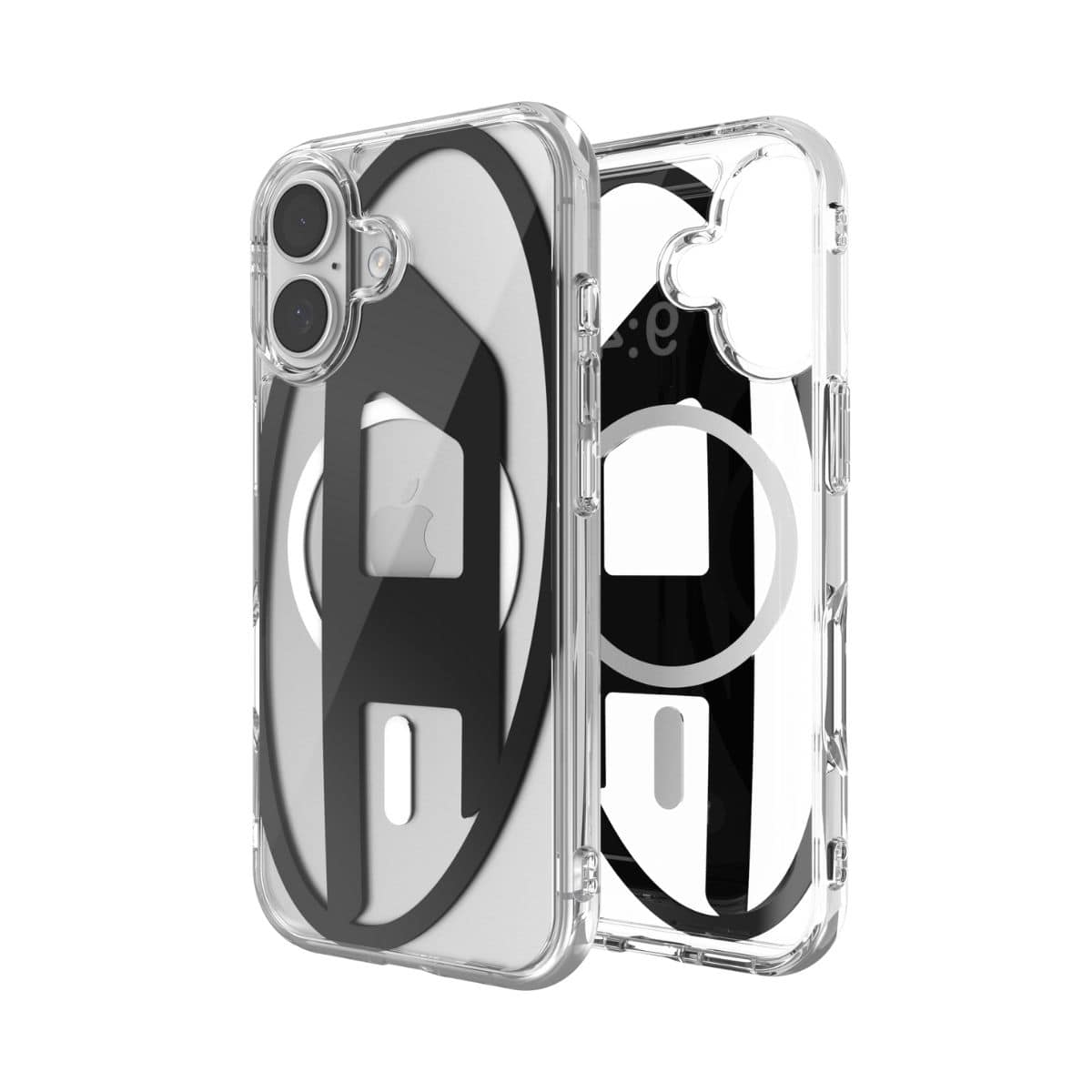 iPhone 17 スマホケース スマホカバー Magsafe対応 ミラー Clear/Black(クリア/ブラック) Oval D Metallic(メタリック) DIESEL[ディーゼル]