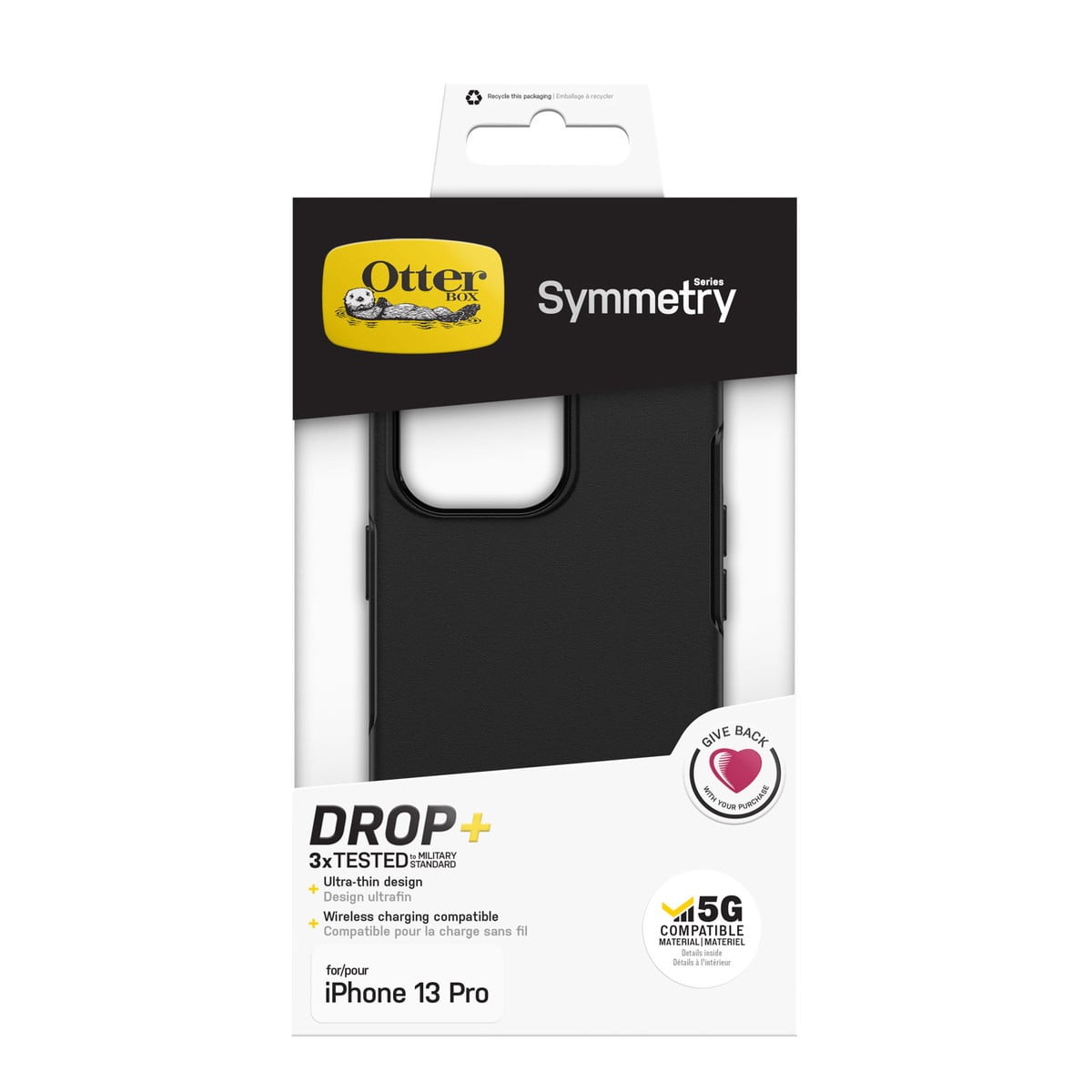[OUTLET] iPhone 13 Pro スマホケース スマホカバー Black(ブラック) OtterBox[オッターボックス] Symmetry[シンメトリー] (77-83466)
