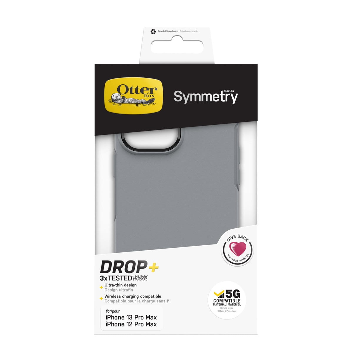 [OUTLET] iPhone 13 Pro Max スマホケース スマホカバー レシルグレイ(グレー) OtterBox[オッターボックス] Symmetry[シンメトリー] (77-83488)