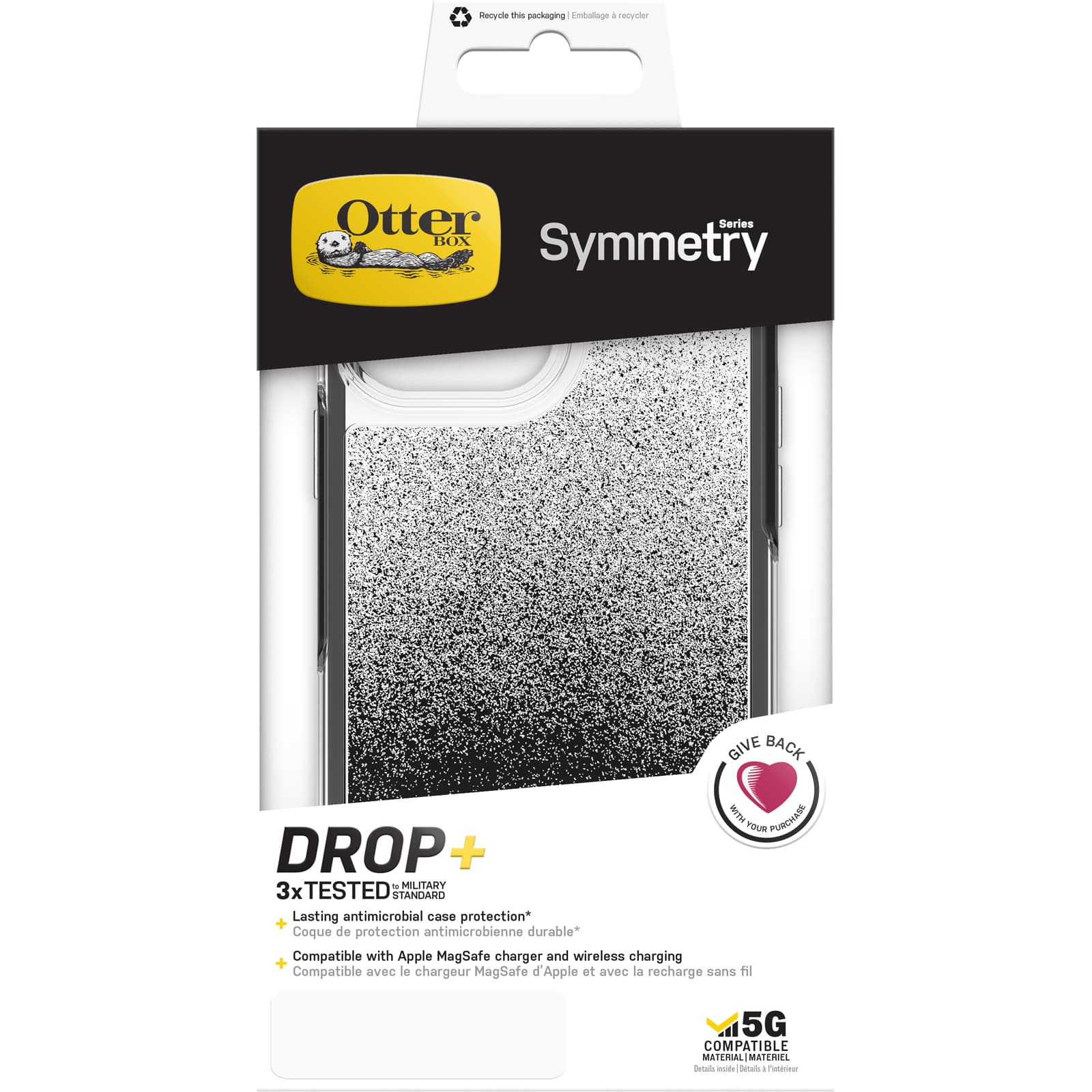 [OUTLET] iPhone 13 Pro Max スマホケース スマホカバー Clear(クリア)/Black(ブラック) グラデーション OtterBox[オッターボックス] Symmetry[シンメトリー] OMBRE SPRAY(オンブレ・スプレー) グラフィック (77-83507)
