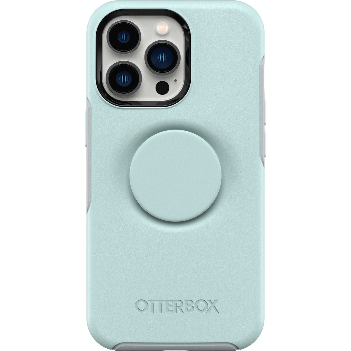 [OUTLET] iPhone 13 Pro スマホケース スマホカバー スマホグリップ/スマホスタンド内蔵 トランクィルウォーターズ(ミントカラー) OtterBox[オッターボックス] OTTER+POP Symmetry[オッター・ポップ シンメトリー] (77-83545)