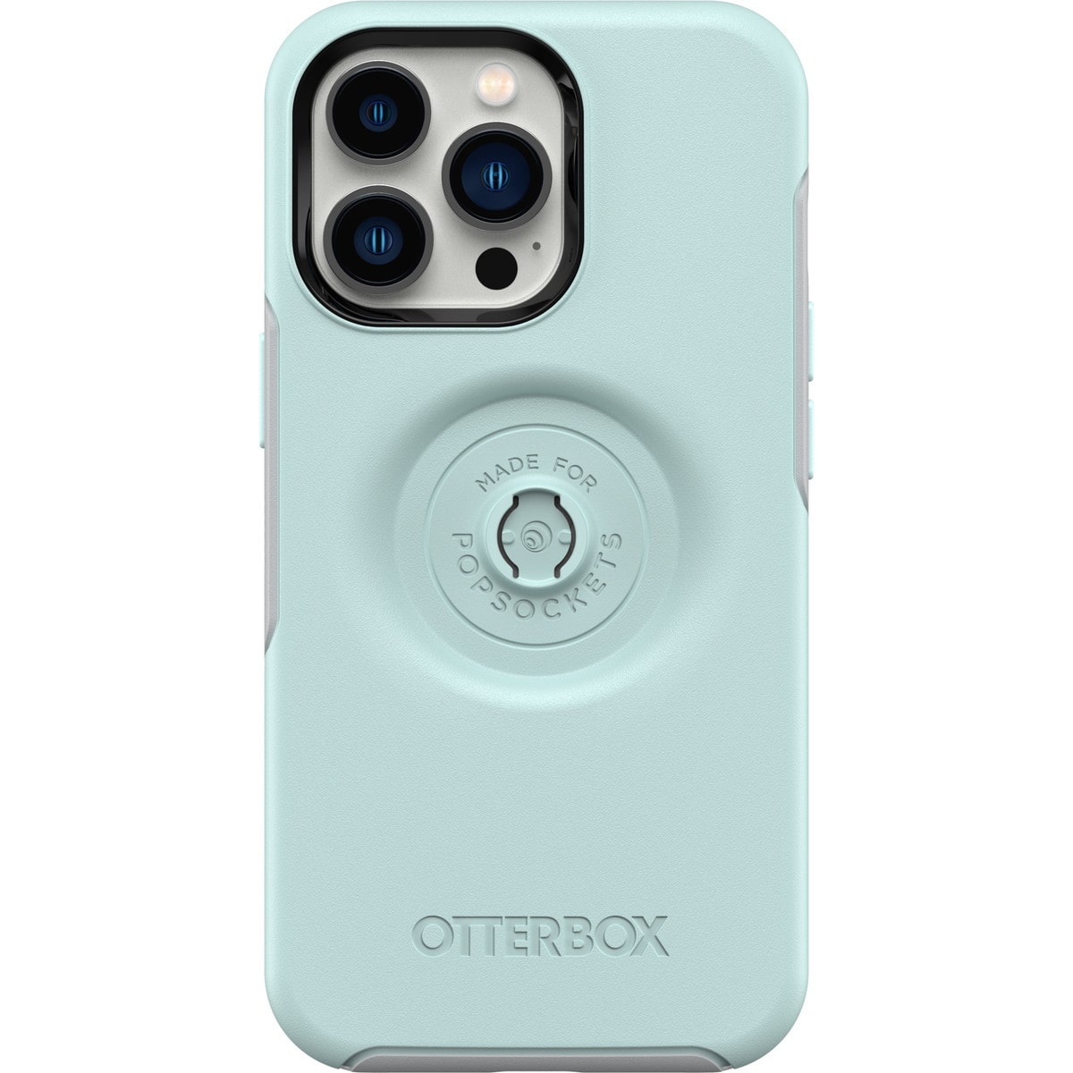 [OUTLET] iPhone 13 Pro スマホケース スマホカバー スマホグリップ/スマホスタンド内蔵 トランクィルウォーターズ(ミントカラー) OtterBox[オッターボックス] OTTER+POP Symmetry[オッター・ポップ シンメトリー] (77-83545)