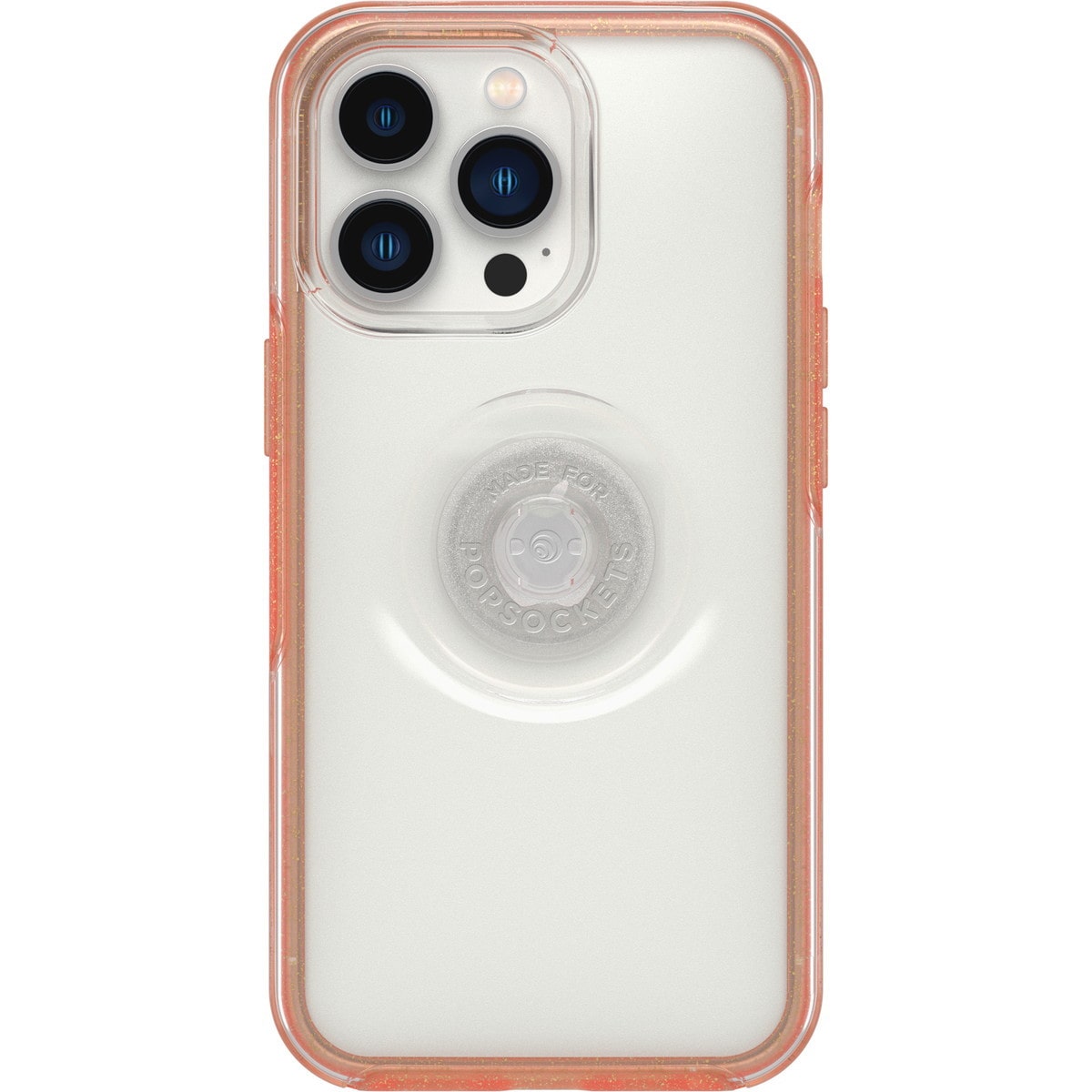 [OUTLET] iPhone 13 Pro スマホケース スマホカバー スマホグリップ/スマホスタンド内蔵 メロンドラマティック(Clear(クリア)/オレンジラメ) OtterBox[オッターボックス] OTTER+POP Symmetry[オッター・ポップ シンメトリー] (77-83711)