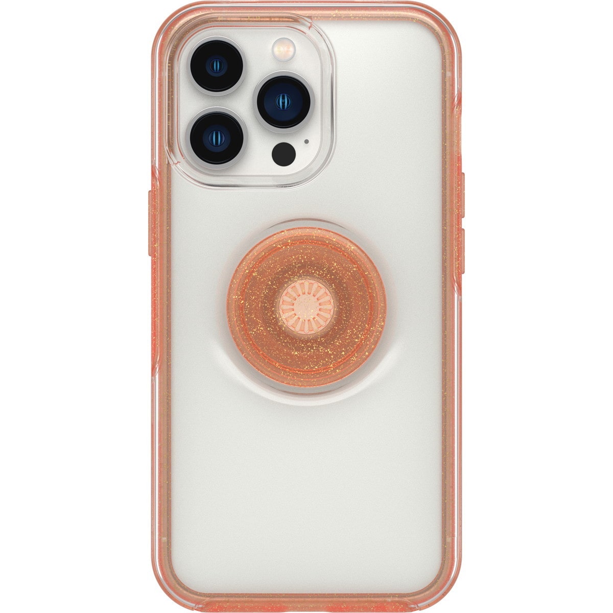 [OUTLET] iPhone 13 Pro スマホケース スマホカバー スマホグリップ/スマホスタンド内蔵 メロンドラマティック(Clear(クリア)/オレンジラメ) OtterBox[オッターボックス] OTTER+POP Symmetry[オッター・ポップ シンメトリー] (77-83711)