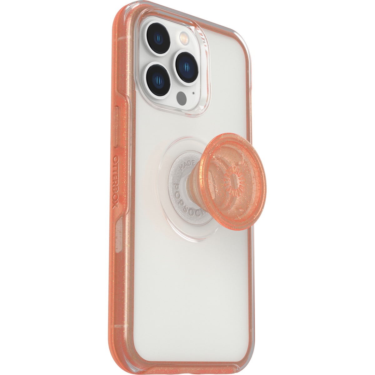 [OUTLET] iPhone 13 Pro スマホケース スマホカバー スマホグリップ/スマホスタンド内蔵 メロンドラマティック(Clear(クリア)/オレンジラメ) OtterBox[オッターボックス] OTTER+POP Symmetry[オッター・ポップ シンメトリー] (77-83711)