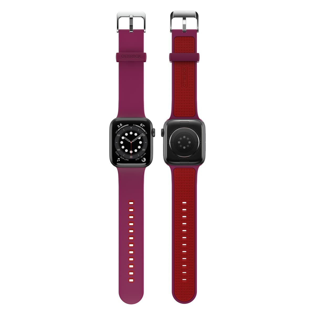 [OUTLET] Apple Watchバンド (49/46/45/44mm) シリコン素材 抗菌素材使用 パルスチェック(パープル) OtterBox[オッターボックス] (77-83886)