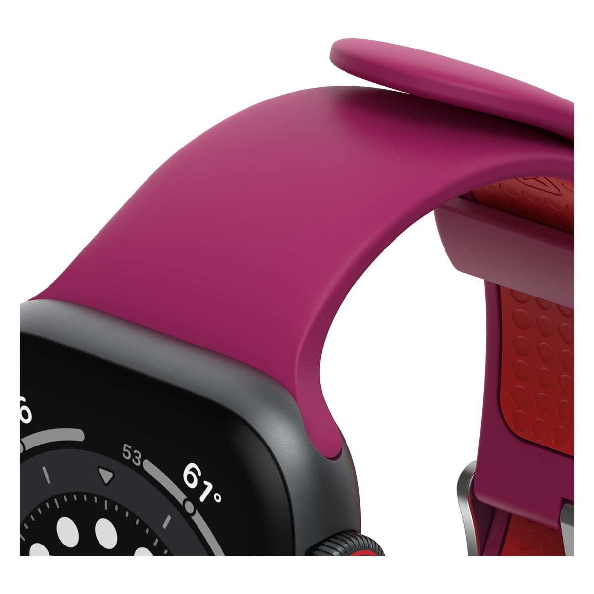 [OUTLET] Apple Watchバンド (49/46/45/44mm) シリコン素材 抗菌素材使用 パルスチェック(パープル) OtterBox[オッターボックス] (77-83886)