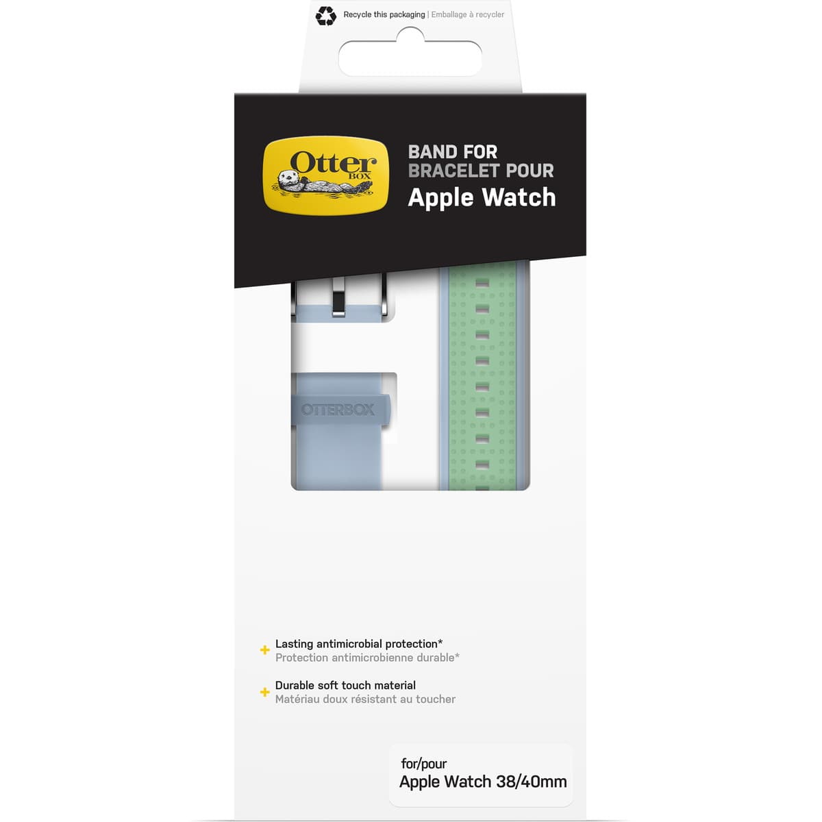 [OUTLET] Apple Watchバンド (42/41/40/38mm) シリコン素材 抗菌素材使用 フレッシュデュー(ブルー) OtterBox[オッターボックス] (77-83895)