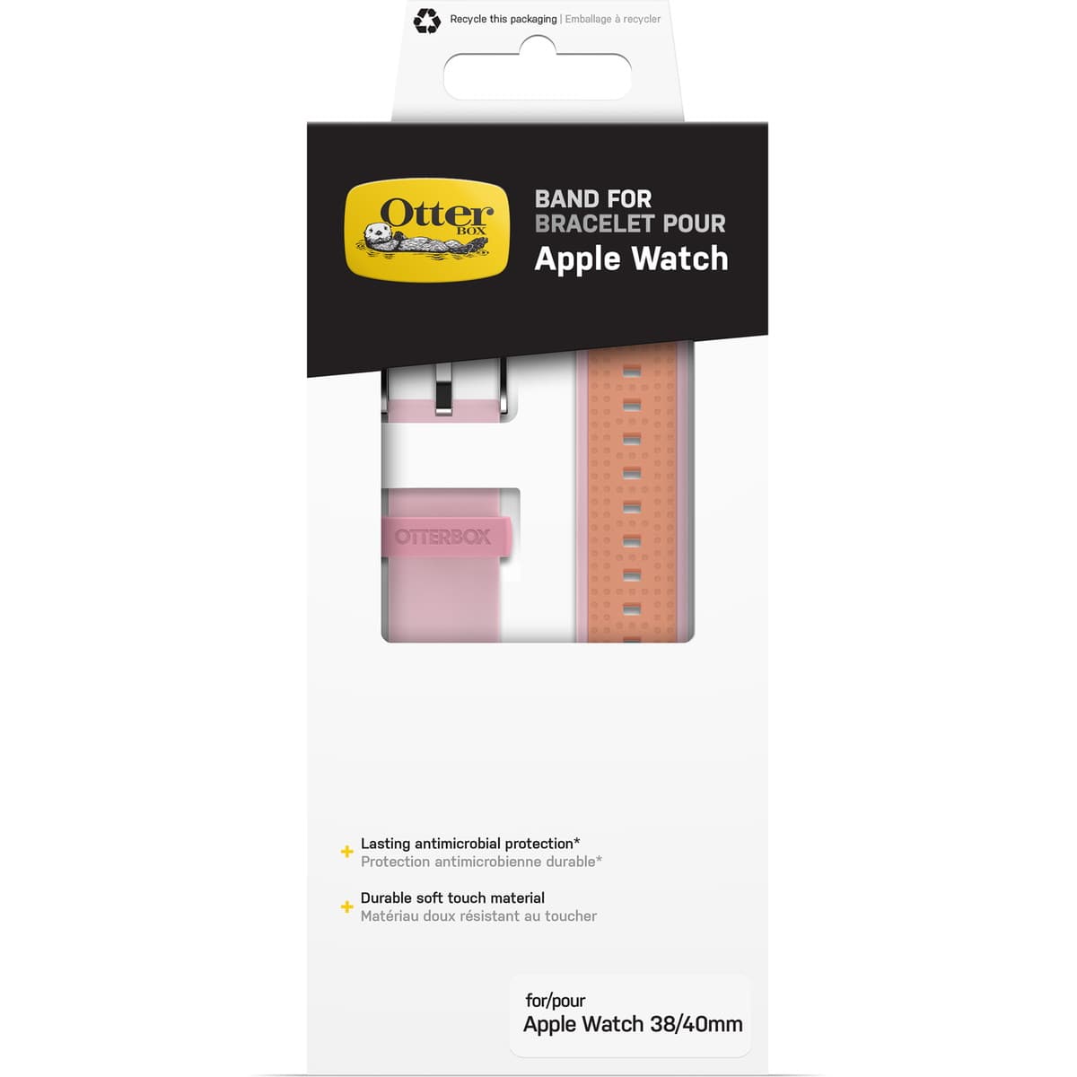 [OUTLET] Apple Watchバンド (42/41/40/38mm) シリコン素材 抗菌素材使用 ピンキープロミス(ピンク) OtterBox[オッターボックス] (77-83896)