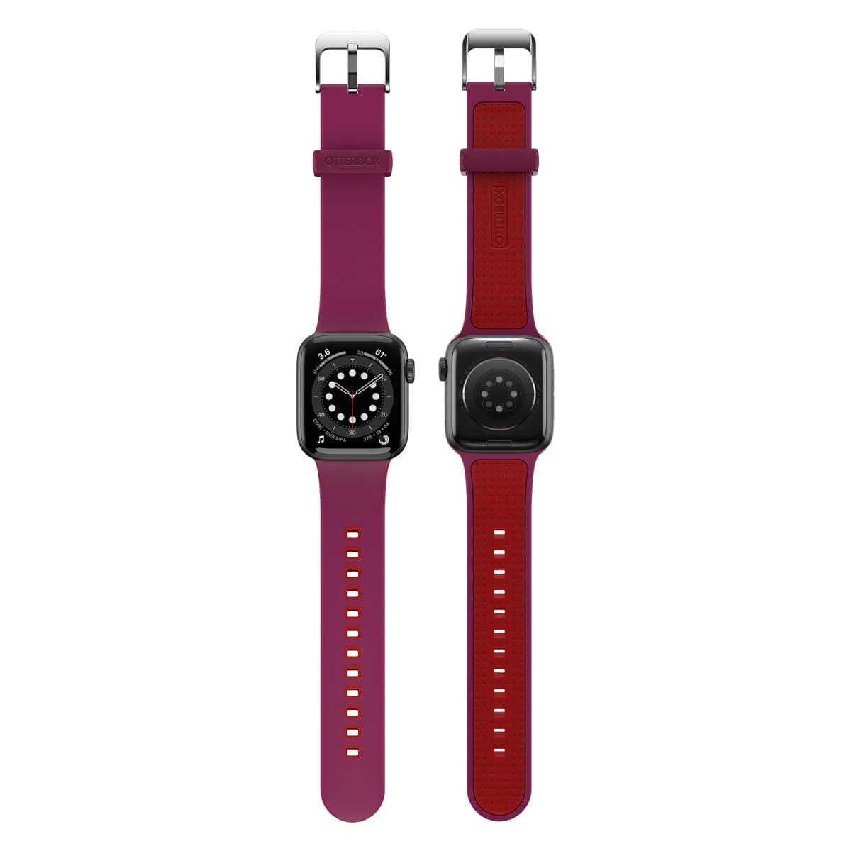 [OUTLET] Apple Watchバンド (42/41/40/38mm) シリコン素材 抗菌素材使用 パルスチェック(パープル) OtterBox[オッターボックス] (77-83900)