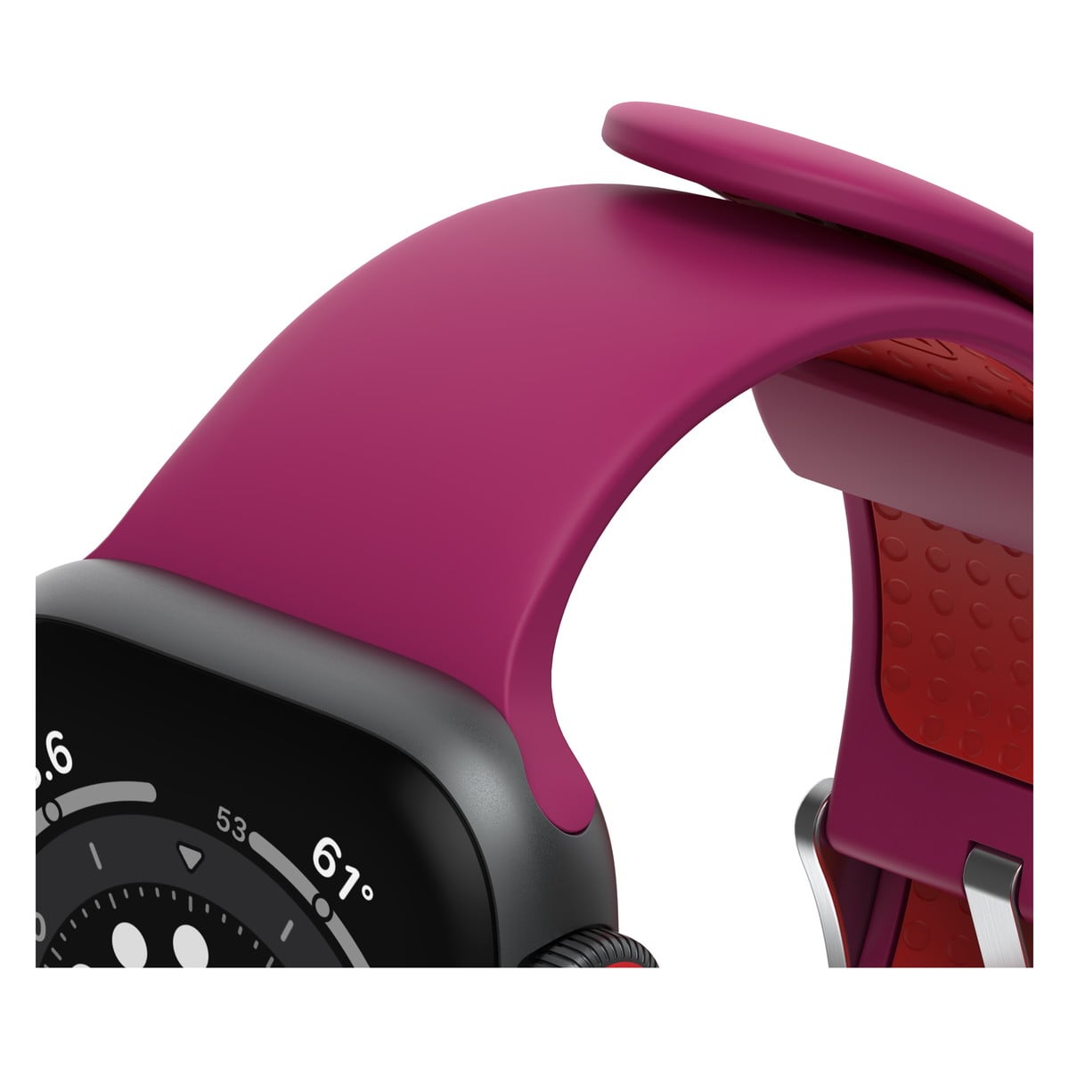 [OUTLET] Apple Watchバンド (42/41/40/38mm) シリコン素材 抗菌素材使用 パルスチェック(パープル) OtterBox[オッターボックス] (77-83900)