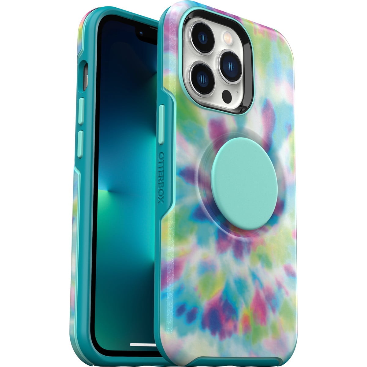 [OUTLET] iPhone 13 Pro スマホケース スマホカバー スマホグリップ/スマホスタンド内蔵 デイトリップグラフィック(カラフル/マーブル模様) OtterBox[オッターボックス] OTTER+POP Symmetry[オッター・ポップ シンメトリー] (77-84578)