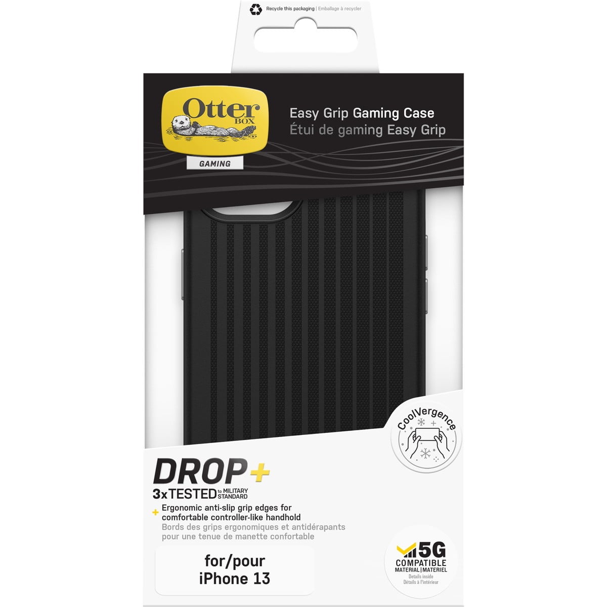 [OUTLET] iPhone 13 スマホケース スマホカバー 抗菌 スクイッドインク(Black/ブラック) OtterBox[オッターボックス] EASYGRIP GAMING CASE[イージーグリップ ゲーミング ケース] (77-85468)