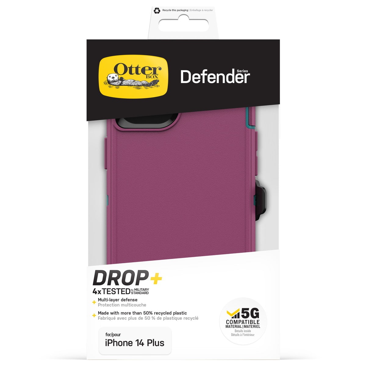 [OUTLET] iPhone 14 Plus スマホケース スマホカバー ホルスタークリップ/スタンド付 キャニオンサン(Pink/ピンク) OtterBox[オッターボックス] DEFENDER[ディフェンダー] (77-88369)