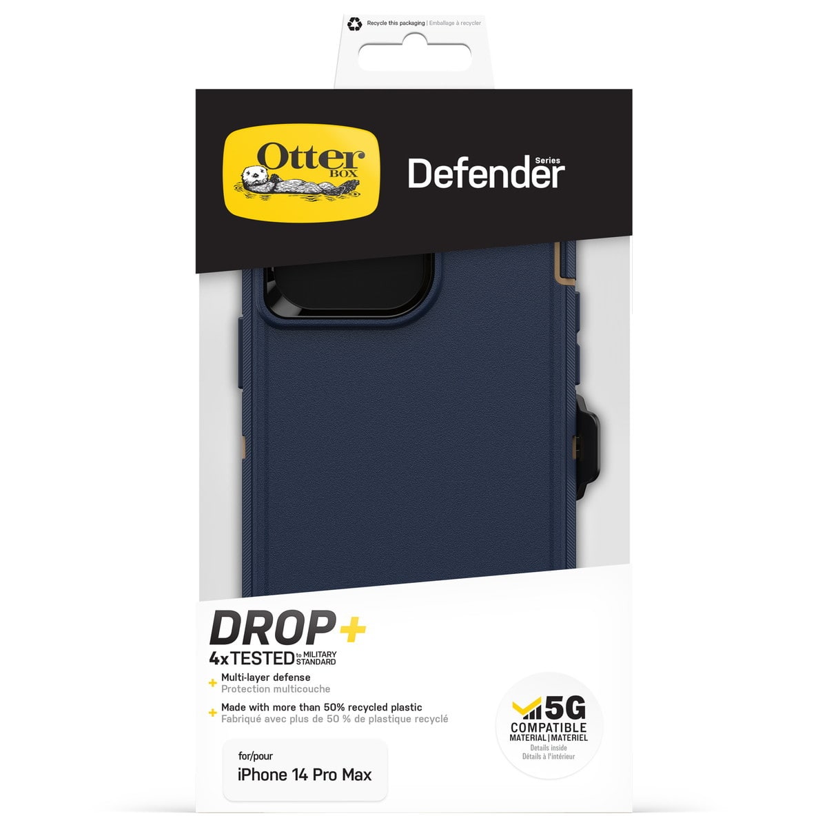 [OUTLET] iPhone 14 Pro Max スマホケース スマホカバー ホルスタークリップ/スタンド付 ブルースエードシューズ(ネイビー) OtterBox[オッターボックス] DEFENDER[ディフェンダー] (77-88395)