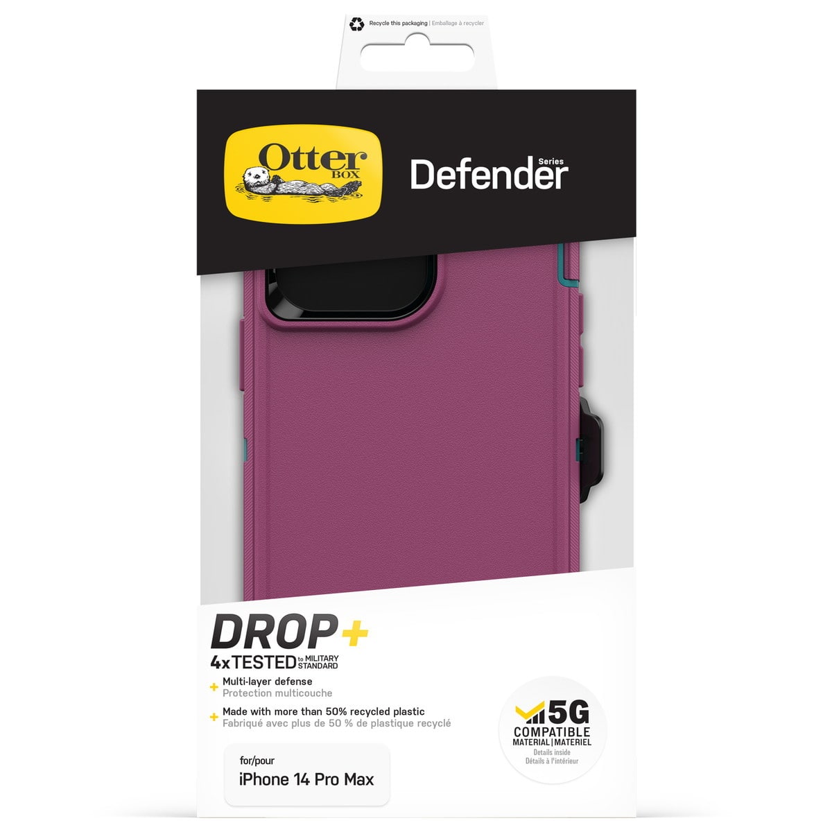 [OUTLET] iPhone 14 Pro Max スマホケース スマホカバー ホルスタークリップ/スタンド付 キャニオンサン(Pink/ピンク) OtterBox[オッターボックス] DEFENDER[ディフェンダー] (77-88397)