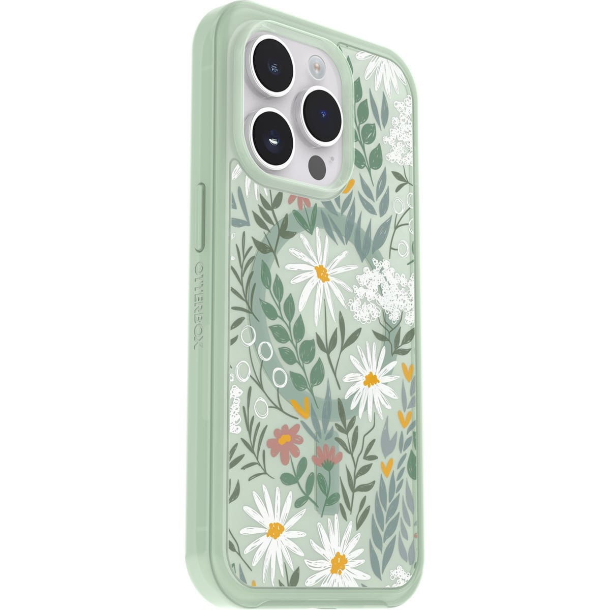 [OUTLET] iPhone 14 Pro スマホケース スマホカバー MagSafe対応 耐衝撃 抗菌 セージアドバイス(グリーン/花柄) OtterBox[オッターボックス] Symmetry Clear[シンメトリー クリア] Antimicrobial (77-88629)
