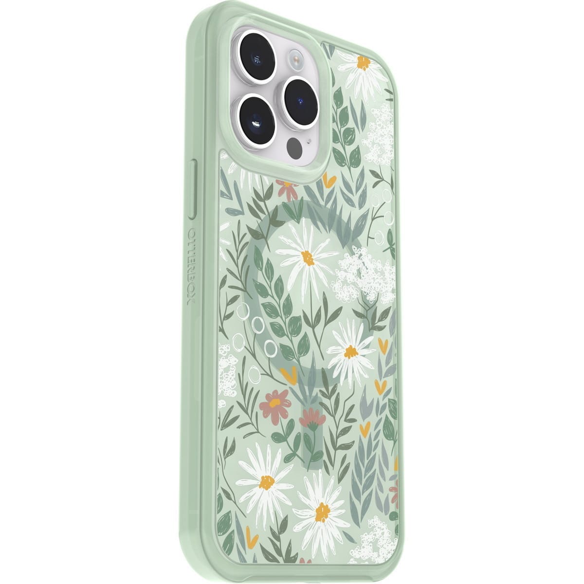 [OUTLET] iPhone 14 Pro Max スマホケース スマホカバー MagSafe対応 耐衝撃 抗菌 セージアドバイス(グリーン/花柄) OtterBox[オッターボックス] Symmetry Clear[シンメトリー クリア] Antimicrobial (77-88652)