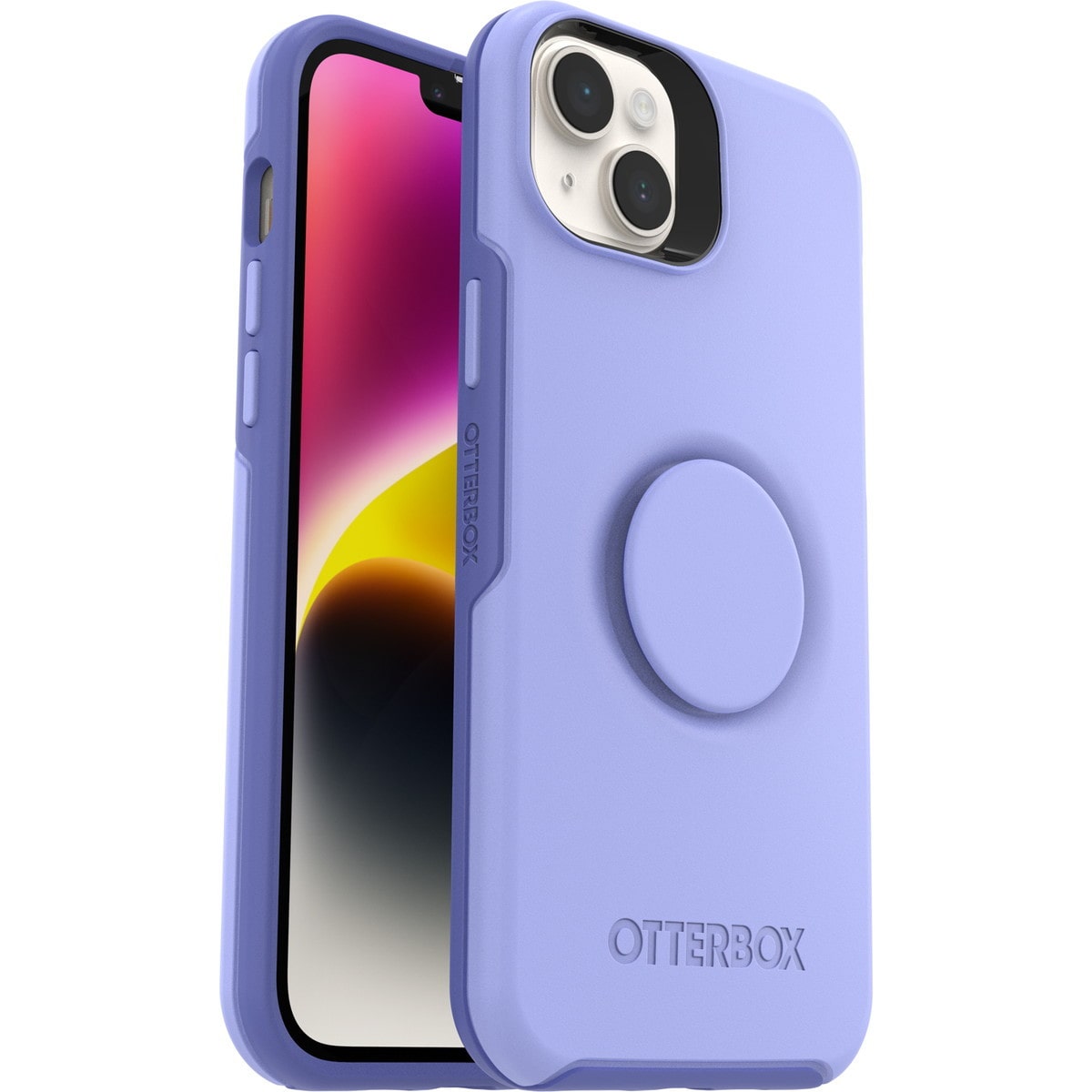 [OUTLET] iPhone 14 Plus スマホケース スマホカバー スマホグリップ/スマホスタンド内蔵 ペリウィンクル(パープル) OtterBox[オッターボックス] OTTER+POP Symmetry[オッター・ポップ シンメトリー] (77-88749)